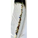 Feather Smudge Eagle Feather (dyed turkey feather) with crystals